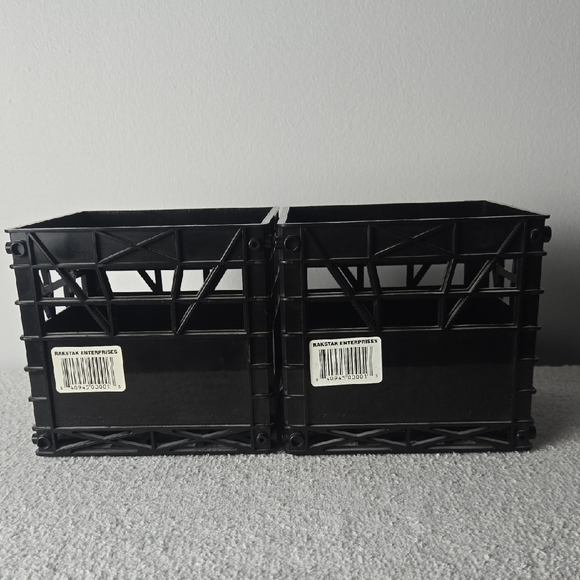 Vintage Black KOOL KRATES Mini CD Storage Crates - Set of 2 - Made in Canada - Picture 3 of 7